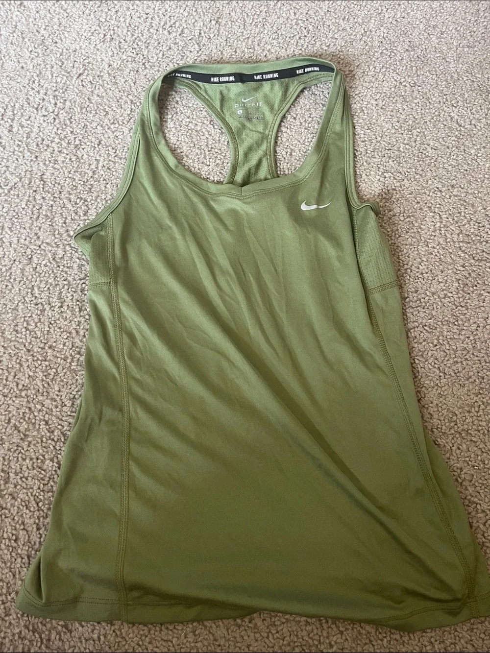 Nike Olive Green Racerback Training Tank